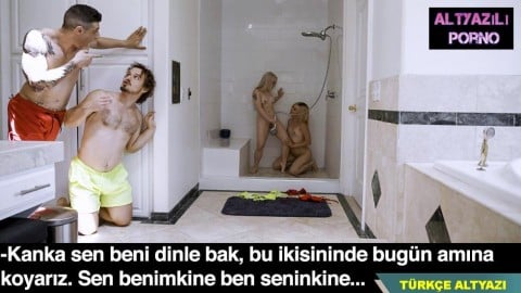 Sevgilimin Evinde Onun Arkadaşını Sikerken Yakalanınca İkna Edip Kız Arkadaşıma’da Çaktım